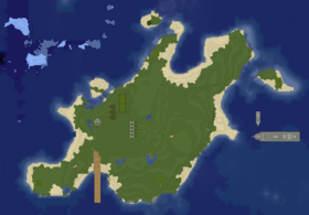 Vue de l'île depuis la Dynmap